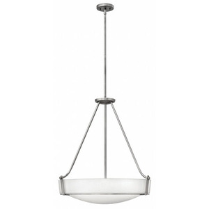 H3224ANLED Hathaway Up Light Pendant Light - Antique Nickel / White