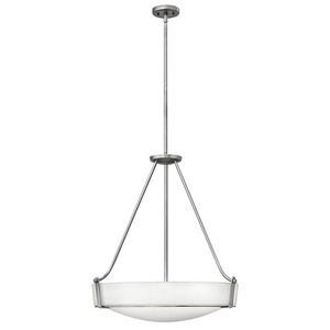 H3224AN Hathaway Up Light Pendant Light - Antique Nickel / White