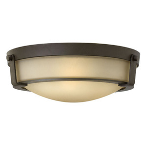 H3225OB Hathaway Flush Mount Ceiling Light - Olde Bronze / Gold