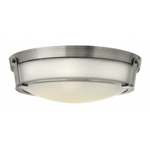 H3226AN Hathaway Flush Mount Ceiling Light - Antique Nickel / White H3226AN Hathaway Flush Mount Ceiling Light - Antique Nickel / White