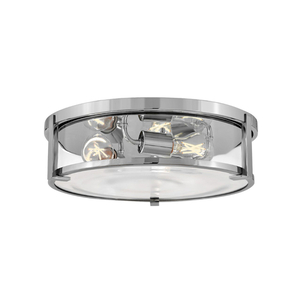 H3243CMCL Lowell Flush Mount Ceiling Light - Chrome with Clear glass H3243CMCL Lowell Flush Mount Ceiling Light - Chrome with Clear glass