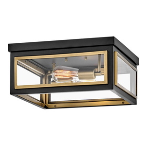 H32981BK Shaw Flush Mount Ceiling Light - Black