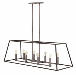 H3338DZ Fulton Linear Pendant Pendant Light - Aged Zinc