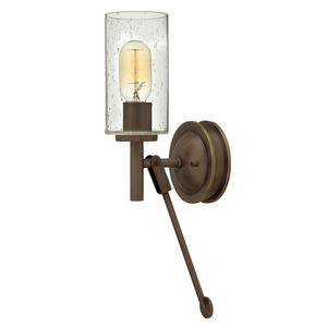 H3380LZ Collier 1 Bulb Wall Sconce - Light Oiled Bronze