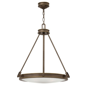 H3384LZ Collier Down Light Pendant Light - Light Oiled Bronze