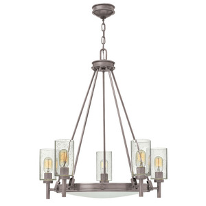 H3385AN Collier Mid Sized Chandelier Chandelier - Antique Nickel