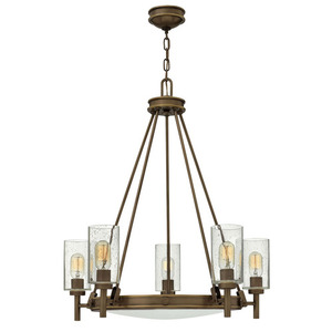 H3385LZ Collier Mid Sized Chandelier Chandelier - Light Oiled Bronze