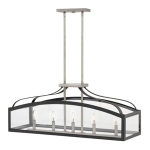 H3416DZ Clarendon Linear Pendant Pendant Light - Aged Zinc