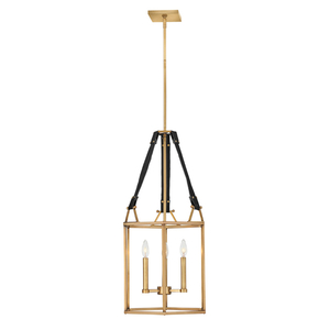 H34204HBR Monroe Entrance / Foyer Pendant Light - Heritage Brass