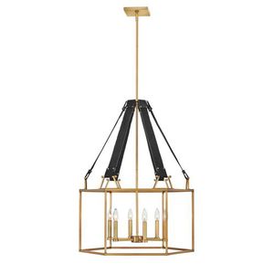 H34206HBR Monroe Entrance / Foyer Pendant Light - Heritage Brass
