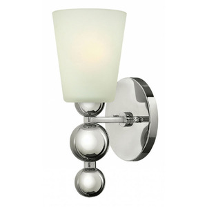 H3440PN Zelda 1 Bulb Wall Sconce - Polished Nickel