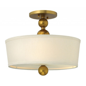 H3441VS Zelda Semi Flush Mount Ceiling Light - Vintage Brass