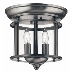 H3472PW Gentry Flush Mount Ceiling Light - Pewter