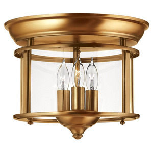 H3473HR Gentry Flush Mount Ceiling Light - Heirloom Brass