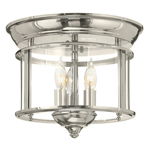 H3473PN Gentry Flush Mount Ceiling Light - Polished Nickel H3473PN Gentry Flush Mount Ceiling Light - Polished Nickel