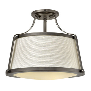 H3521AN Charlotte Semi Flush Mount Ceiling Light - Antique Nickel H3521AN Charlotte Semi Flush Mount Ceiling Light - Antique Nickel