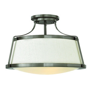 H3522AN Charlotte Semi Flush Mount Ceiling Light - Antique Nickel H3522AN Charlotte Semi Flush Mount Ceiling Light - Antique Nickel