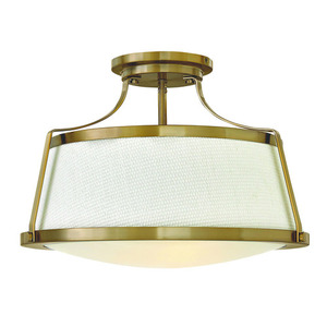 H3522BC Charlotte Semi Flush Mount Ceiling Light - Brushed Caramel