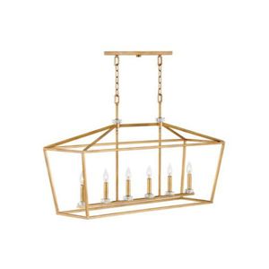 H3539DA Stinson Linear Pendant Pendant Light - Distressed Brass