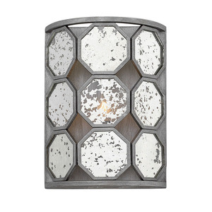 H3560BV Lara 1 Bulb Wall Sconce - Brushed Silver