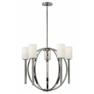 H3585PN Margeaux Mid Sized Chandelier Chandelier - Polished Nickel