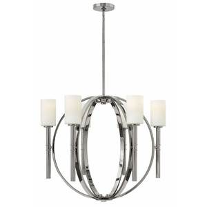 H3586PN Margeaux Mid Sized Chandelier Chandelier - Polished Nickel