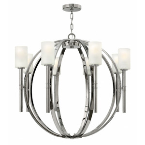 H3588PN Margeaux Large Foyer Chandelier Chandelier - Polished Nickel