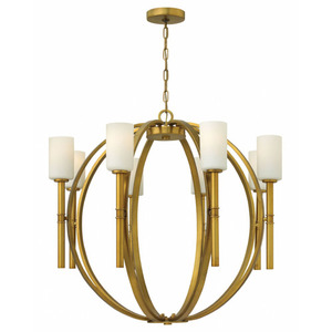 H3588VS Margeaux Large Foyer Chandelier Chandelier - Vintage Brass