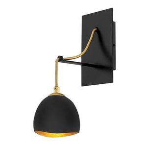 H35900SHB Nula 1 Bulb Wall Sconce - Shell Black