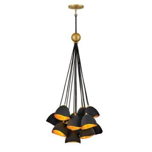 H35906SHB Nula Multi Light Pendant Light - Shell Black