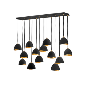 H35909SHB Nula Linear Pendant Pendant Light - Shell Black