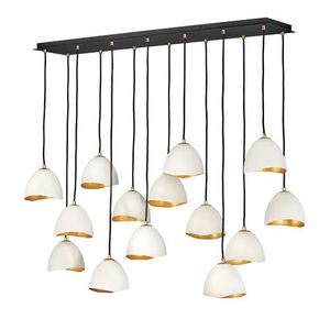 H35909SHW Nula Linear Pendant Pendant Light - Shell White H35909SHW Nula Linear Pendant Pendant Light - Shell White