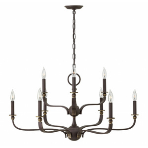 H3599OZ Ruthorford Mid Sized Chandelier Chandelier - Oil Rubbed Bronze