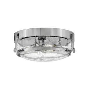 H3640CMCS Harper Flush Mount Ceiling Light - Chrome with Clear Seedy glass H3640CMCS Harper Flush Mount Ceiling Light - Chrome with Clear Seedy glass
