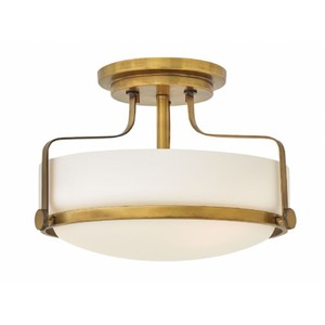 H3641HBGU24 Harper Semi Flush Mount Ceiling Light - Heritage Brass