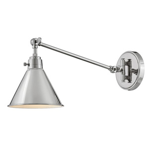 H3690PN Arti 1 Bulb Wall Sconce - Polished Nickel