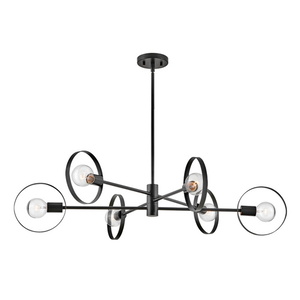 H37296BK Desi Mid Sized Chandelier Chandelier - Black