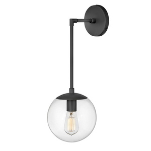 H3742BK Warby 1 Bulb Wall Sconce - Black H3742BK Warby 1 Bulb Wall Sconce - Black