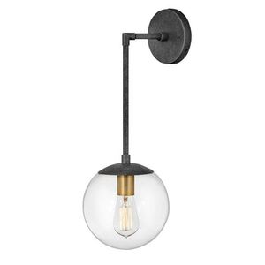 H3742DZ Warby 1 Bulb Wall Sconce - Aged Zinc