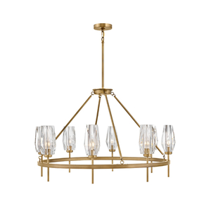 H38258HB Ana Large Foyer Chandelier Chandelier - Heritage Brass