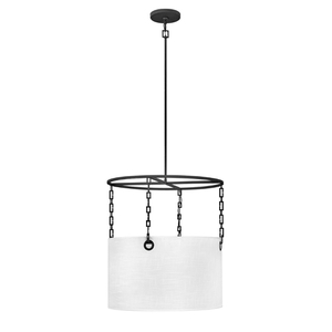 H38404BLK Tribeca Drum Pendant Pendant Light - Black