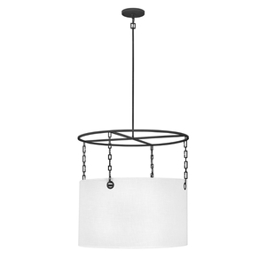 H38406BLK Tribeca Drum Pendant Pendant Light - Black