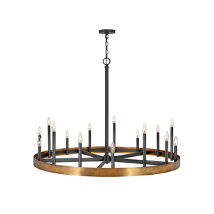 H3865WA Wells Mid Sized Chandelier Chandelier - Weathered Brass