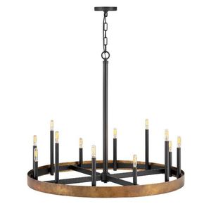 H3869WA Wells Linear Pendant Pendant Light - Weathered Brass