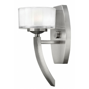 H3870BN Meridian 1 Bulb Wall Sconce - Brushed Nickel