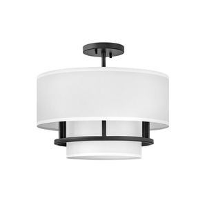 H38893BK Graham Semi Flush Mount Ceiling Light - Black