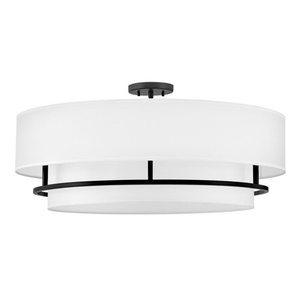 H38895BK Graham Semi Flush Mount Ceiling Light - Black