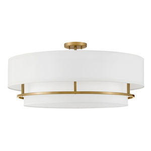 H38895LCB Graham Semi Flush Mount Ceiling Light - Lacquered Brass