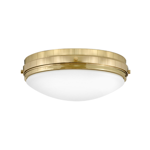 H39053BBR Oliver Flush Mount Ceiling Light - Bright Brass