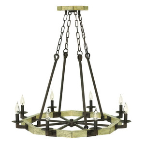 H3918IR Wyatt Mini Chandelier - Iron Rust